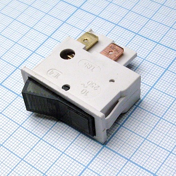 ВК-42 10А Б/З неон. л. - Выключатели клавишные. Способ монтажа — объёмный, Подсоединение выводов: пайкой. фиксация клавиш в крайних положениях