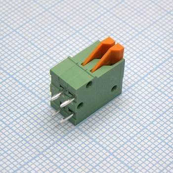 DG141V-2.54-02P-14-00A(H) - Нажимной безвинтовой клеммный блок 2 контакта. Зажим типа торцевой контакт. Серия DG141V-2.54