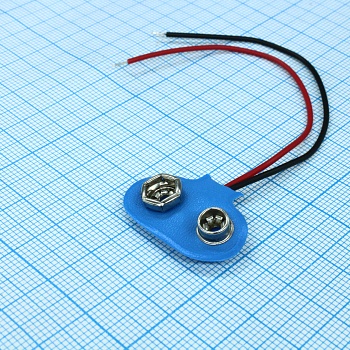 BS-E BLUE TAIL 100 MM - Держатель батареи типа "Крона" на проводе 100 мм