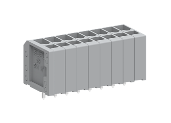 Розеточный разъем на плату 239305 - Клемма, вертикальный подвод кабеля, на плату, шаг: 3.5 мм, 5 полюсов, фиксация провода пружинная, исполнение: стандартное, 160V, 17,5A, цвет: серый