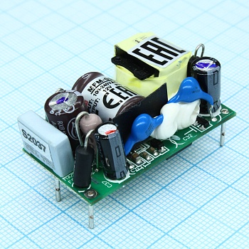 MFM-05-12 - AC-DC med, 5Вт, вход 80...264В AC 47...440 Гц, выход 12В/0.42А, изоляция 4000В AC, без корпуса 42х22.3х20.5мм, -40...+85°C