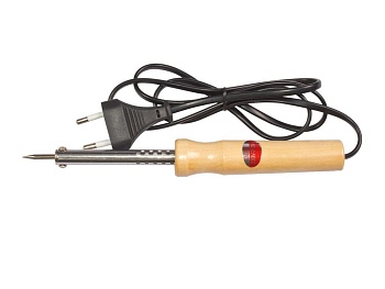 WD-25 - Паяльник 220В/25Вт, деревянная ручка, нихромовый нагреватель, жало 4мм