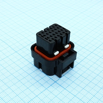 1473416-1 - Разъем 26 контактов шаг 3 мм монтаж на кабель черный автомобильного применения туба