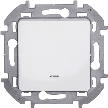 Выключатель 1-кл. Inspiria 10А IP20 250В 10AX с подсветкой/индикацией механизм бел. Leg 673610