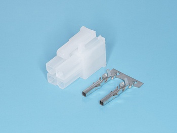 MF-4F - Разъем питания (с контактами) Mini-Fit, 4pin, гнездо на кабель, шаг 4,2мм