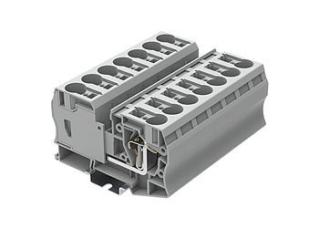 Проходная клемма TC35-2-GY - Проходная клемма, пружинный, номинальное сечение: 35 мм кв., 125A, 1000V, ширина: 16,1 мм, цвет: серый, тип монтажа: DIN 35