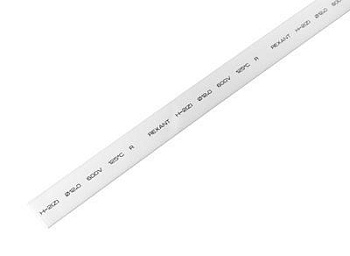 Трубка термоусадочная ТУТ нг 12,0/6,0 белая - 1м, не поддерживает горение