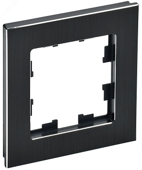 Рамка 1-м BRITE РУ-1-1-БрЧ металл черн. BR-M12-M-K02