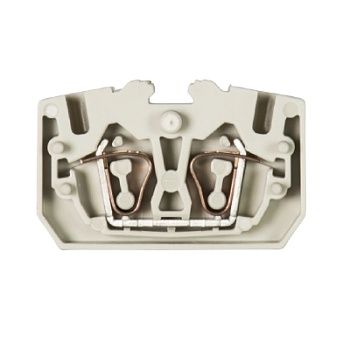 Клемма WKF 2,5/M/F - Проходная клемма, тип фиксации провода: пружинный, номинальное сечение: 2,5 мм кв., 24А, 800V, ширина: 5 мм, цвет: серый, тип монтажа: монтажный фланец