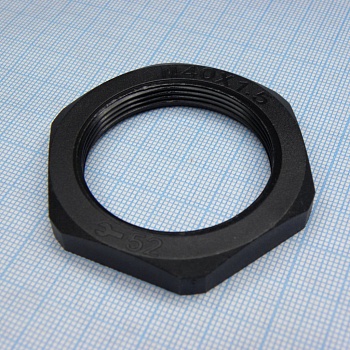DLM-M40P (black) - Гайка для крепления кабель ввода на панель