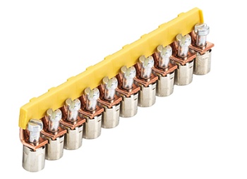 Соед. мостик IVB WK 6-10 - Соединительная перемычка, винтовая, изолированная, 10 полюсов, для клемм: WK 6/U