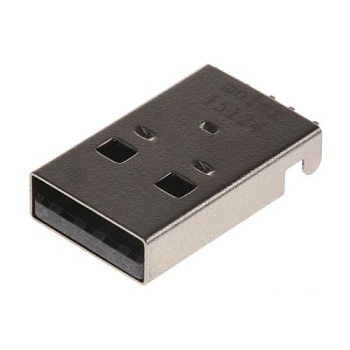 480372200 - Разъем USB, тип A, USB 2.0, вилка, 4 контакта, поверностный монтаж