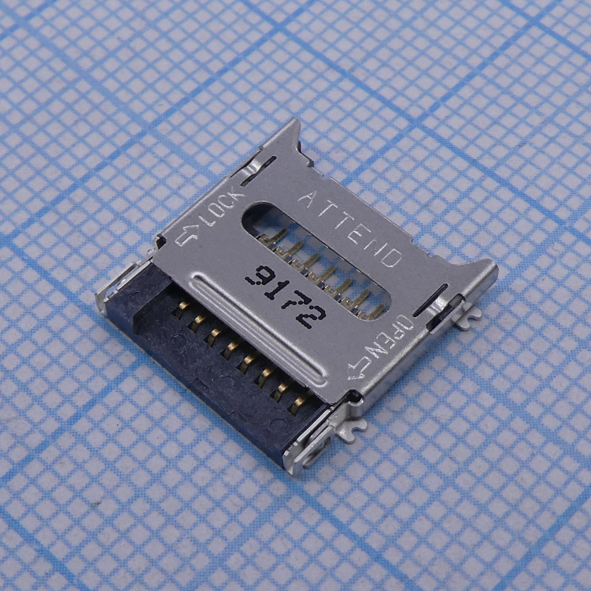 112C-TBAR-R02 - MicroSD сокет с крышкой, катушка