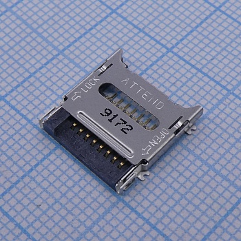 112C-TBAR-R02 - MicroSD сокет с крышкой, катушка