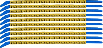 brd333209 - SCNG-13-9 клипсы жёлтые, 300шт/упак, для провода 3,4-3,8мм диаметра, легенда 9