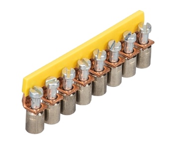 Соед. мостик IVB WK 4-8 - Соединительная перемычка, винтовая, неизолированная, 8 полюсов, для клемм: WK 4/U; WK 4TKS, цвет: желтый