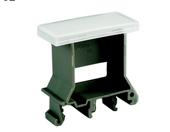 Держатель маркировки B2(BK) - Держатель маркировки, пластик, широкий, цвет: черный, тип монтажа: DIN 35