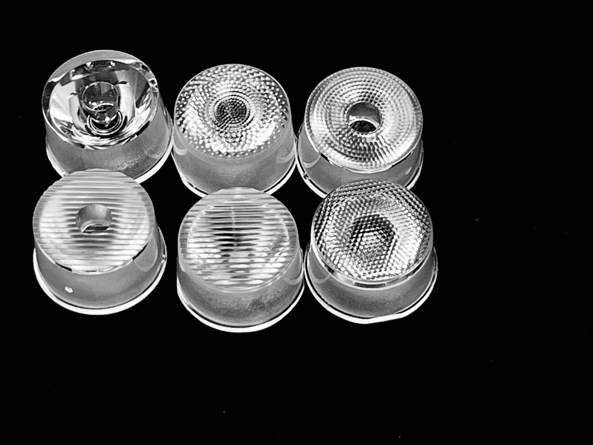 AW22D13H30G - Линза круглая под заливку для светодиода 3535/3030/5050,  эфф=93%, ~30°,  D=22mm  H=13,3mm, PMMA