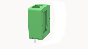 PCB клемма DG271V-5.0-01P-14 - Клемма PCB, на плату, пайка, шаг 5,00 мм, 1 полюс, угол монтажа 180 гад., сечение проводников: 0.2 - 4 мм кв., пружинная фиксация провода, 300V, 20А, цвет: зеленый, серия DG271V