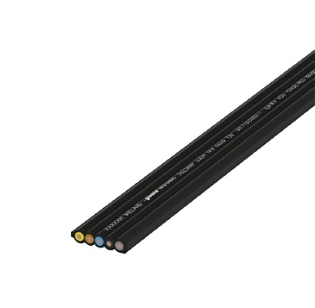 Кабель плоский 5G2,5MMІ HF BLACK TYP E - Плоский кабель 5 полюсов, серия gesis NRG, сечение: 5х2,5 мм кв., материал изоляции: halogen-free, цвет: черный