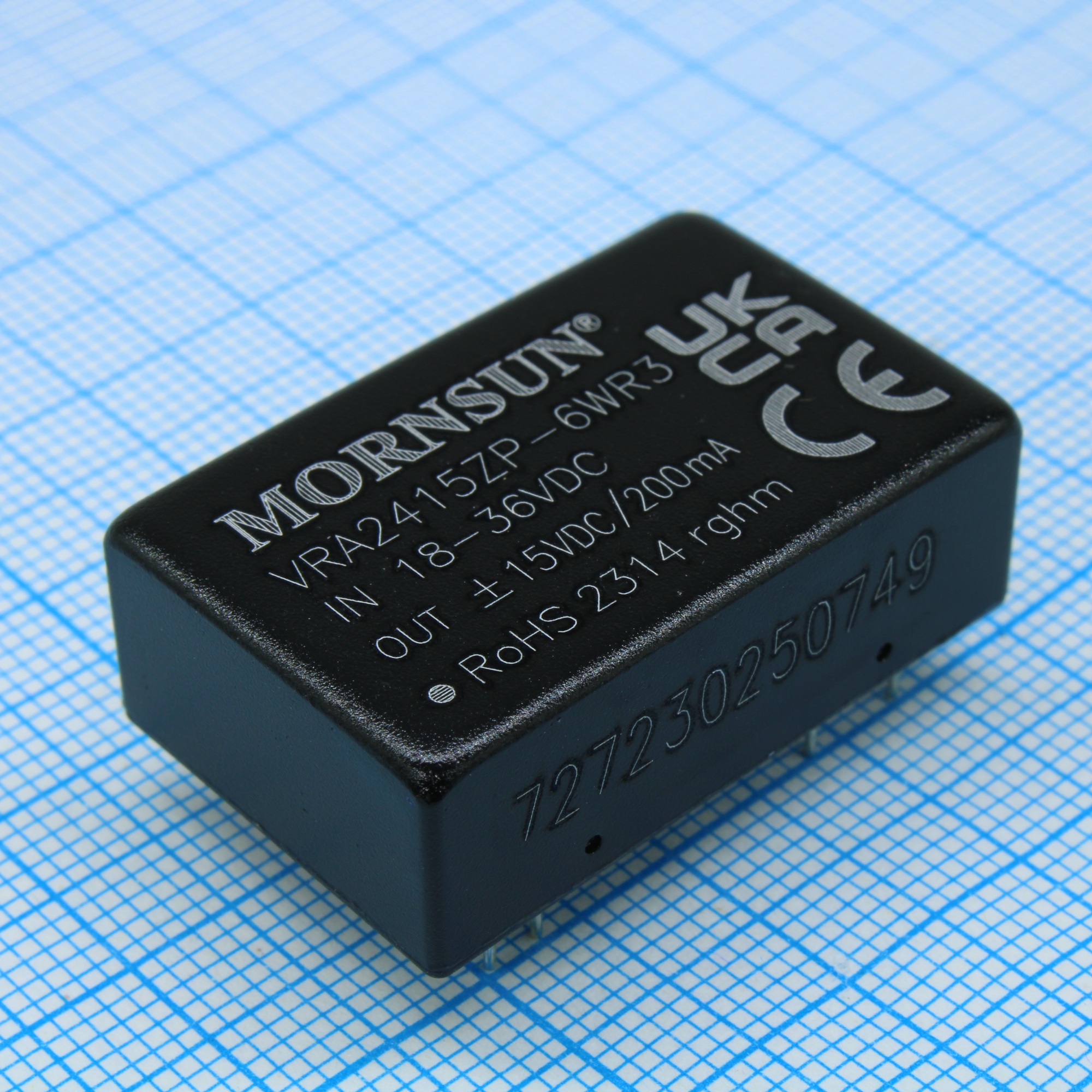 VRA2415ZP-6WR3 - Преобразователь DC/DC мощность, Вт: 6 вход 24(18-36)В выход ±15В ±200мА изоляция 1500В