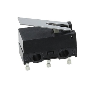 D2F-L-T - Микропереключатель, Мгновенного Действия, Роликовый Рычаг, SPDT, Сквозное Отверстие, 3 А, 30 В DC