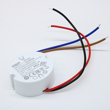 RC20W500 - AC-DC, 20Вт, токовый выход, вход 198…264В AC, выход 500мА/27…40В, ККМ, в кожухе Ф50х21мм, -20…+60°С