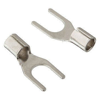 Наконечник вилочный, НВ 2.5-4, 101715 - Кабельный наконечник, вилочный, медь, НВ 2.5-4 (сечение проводника 1,5 - 2,5 мм кв., ширина вилки 4 мм), неизолированный, в упаковке 100 штук