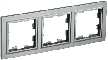 Рамка 3-м BRITE РУ-3-БрС сталь BR-M32-K46