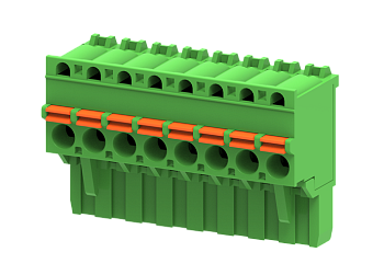 Розеточный разъем на кабель MC-RN5.08V04P-0001 - Розеточный разъем, угловой, на кабель, шаг: 5.08 мм, 4 полюса, фиксация провода Push-In исполнение: стандартное, 320V, 12A, цвет: зеленый