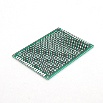 Плата макетная  50мм х 70мм - Двухсторонняя макетная плата с шагом между отверстий 2,54 мм