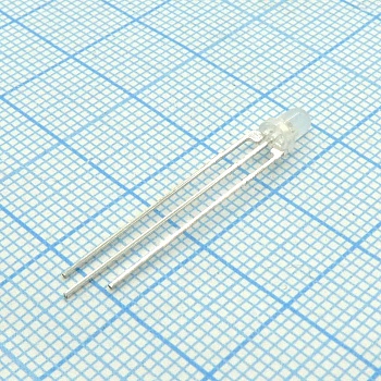 L-115VEYW - Светодиод 3мм/красный/625нм/10-50мкд/ - желтый/588нм/8-15мкд/белый матовый/60°