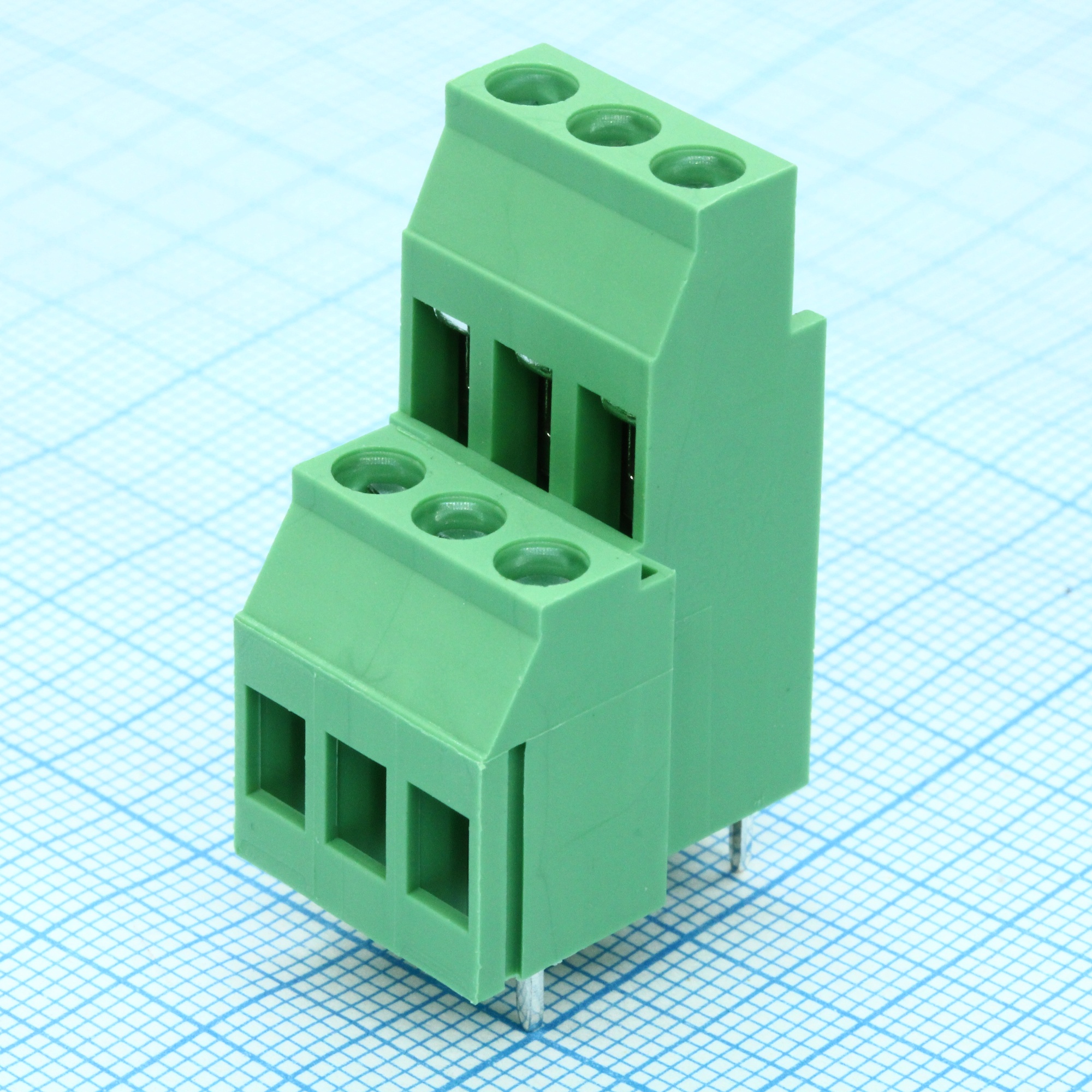 DG130A-5.08-06P-14-00A(H) - Винтовой клеммный блок c рельефной обоймой, 6 контактов. Серия DG130A-5.08