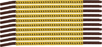 brd333909 - SCNG-15-9 клипсы жёлтые, 300шт/упак, для провода 3,8-4,6мм диаметра, легенда 9