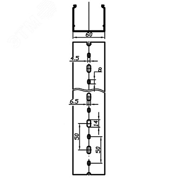 Кабель-канал перфорированный 60х80 RL6 G 01128RL