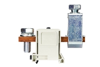 Клемма болтовая RFK 1 / 240 FK S35 - Сильноточная болтовая клемма, тип фиксации провода: зажим-болт, номинальное сечение: 240 мм кв., 415A, 1000V, ширина: 42 мм, цвет: серый, тип монтажа: DIN 35