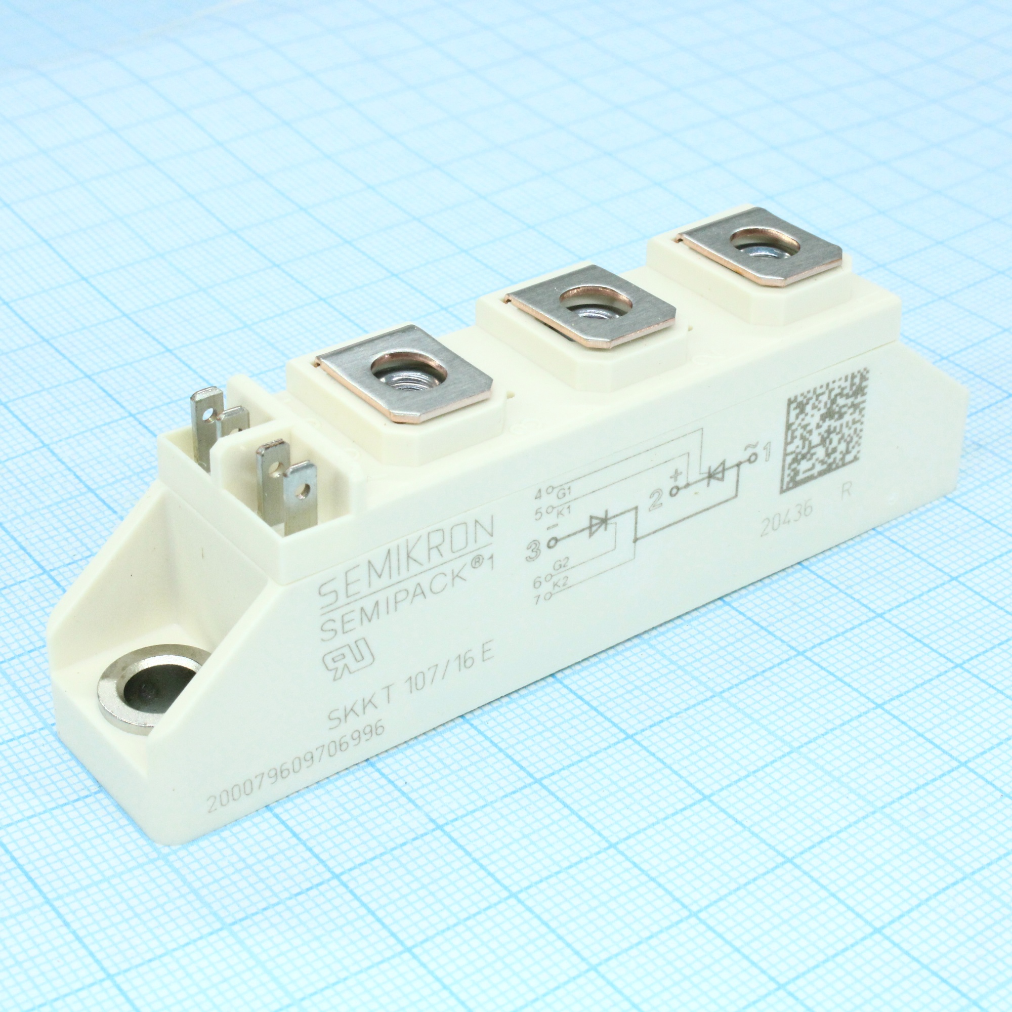 SKKT107/16E - Силовой тиристорный модуль 1600В 119А