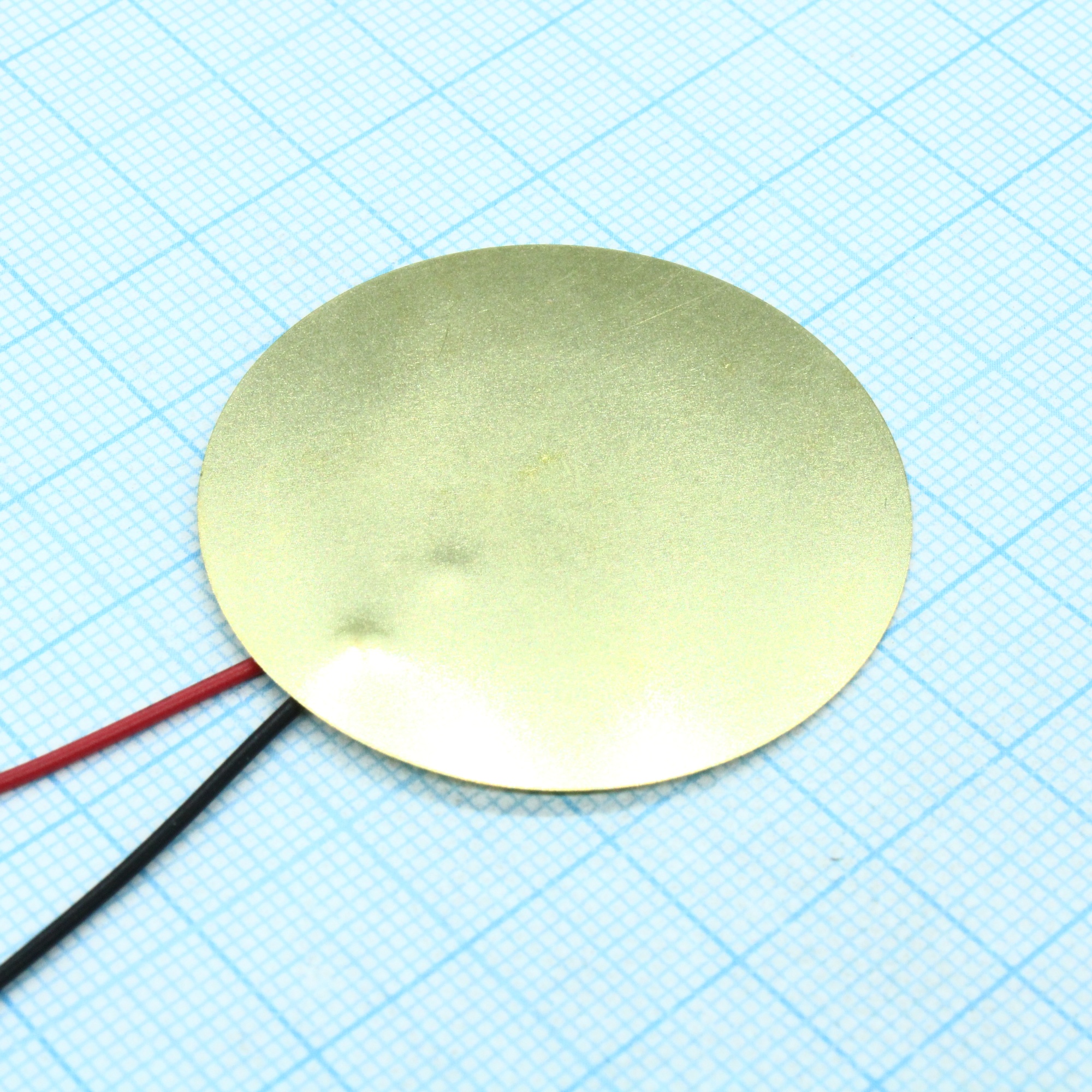 FML-41T-1.0A1-100 - Пьезо-элемент 1.0kHz  Cсоб=66nf  D=41.0  t=0.25 длина выводов 100мм