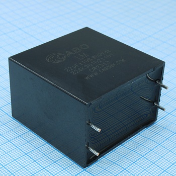 226K901D21101 - Конденсатор металлоплёночный полипропиленовый 22 мкФ 10% 900 В dc, 22 А,  42*28*42 мм, p=37.5 мм