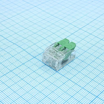 DG221-5.6-02P-17-00A(H) - Нажимной клеммный блок для соединения проводов от 0,2 до 4мм2, кол-во контактов 2.Аналог WAGO 221-412.