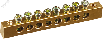 Шина нулевая 6х9мм 8/2 (8групп/крепеж по краям) 17283