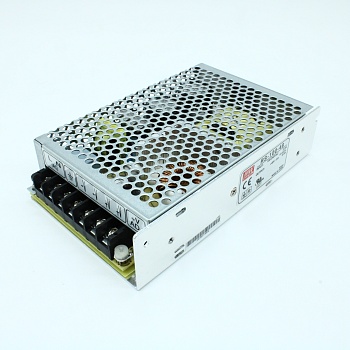 RS-100-48 - AC-DC, 100Вт, выход 48В/2.3A, рег. вых 45.6…52.8 В , вход 88…264В AC, 47…63Гц / 125…373 В DC,  изоляция 3000В AC, в кожухе 159х97х38мм, -20…+70°С