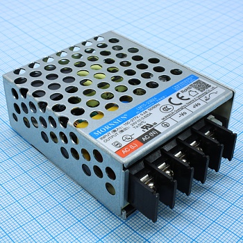 LM15-23B24 - AC-DC, 15Вт, вход 85...264В AC 47...63 Гц, выход 24В/0.62А, в корпусе на шасси