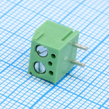 DG340R-3.81-02P-14-00A(H) - Винтовой клеммный блок с защитой провода, 2 контакта. Серия DG340R-3.81