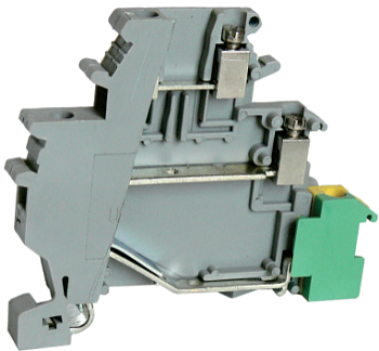 Трехуровневая клемма UKJ-DOK1.5-2D - Этажная клемма, 3 этажа, тип фиксации провода: винтовой, номинальное сечение: 1,5 мм кв., 8A, 250V, ширина: 6,2 мм, цвет: серый тип монтажа: