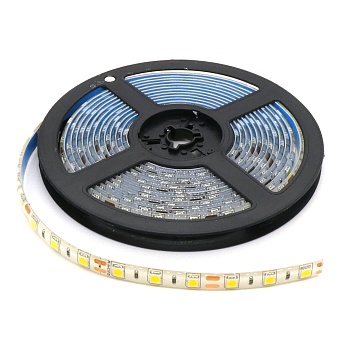 LED-лента 5050 W/ 60 чипов/ 1м /24V/IP65 - в силиконовой оболочке / белая  / 60 чип диодов 5050 на метр / потребляемая мощность 14,4 Вт/м / 1080Лм/м / 4200k / IP65/