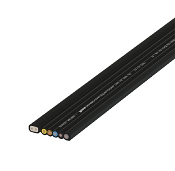 Кабель плоский gesis®NRG 5G2,5+2X1,5 PVС - Плоский кабель 5+2 полюсов, серия gesis NRG, сечение: 5х2,5 мм кв. + 2х1,5 мм кв., материал изоляции: PVC, цвет: черный