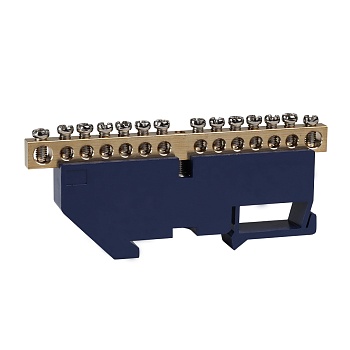 Шина нулевая с изолятором OptiKit BB-D-N-DIN-14-6х9-синий