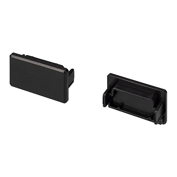 Заглушка PLS-LOCK-H16-SMT черная глухая 033645 - Чёрная заглушка для профиля PLS-LOCK-H16-SMT глухая. Материал пластик. В комплекте 2 шт., цена за комплект.