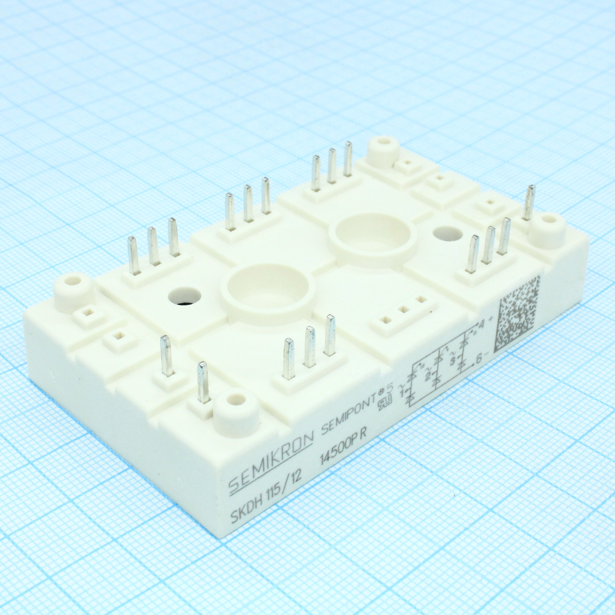 SKDH115/12 - Диодно-тиристорный трехфазный мост 1200В 110А
